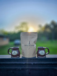 stoneware mugs and coffee bag